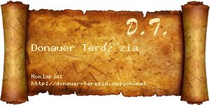 Donauer Terézia névjegykártya